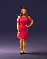 Young girl in pink dress 0007