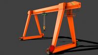 PBR Single Girder Gantry Crane V1 - ORANGE