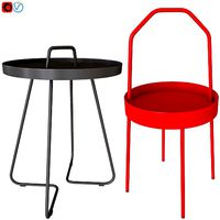 Set of coffee bedside side coffee tables BURVIK Cane-line  Small