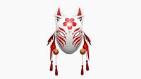 Kitsune fox-demon mask