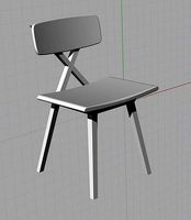 Dining Chair - Mid-century style made with Rubberwood and MDF