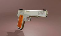 Pistol 9mm Chrome - Revolver Gun Weapon - Arma