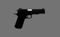 Black Pistol 9mm - Revolver - Gun Weapon - Arma
