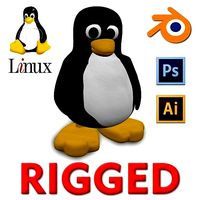 3D Linux Penguin model