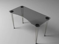 glass desk