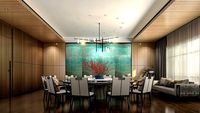 The restaurant is a private room for 12 people