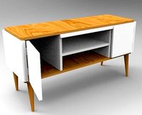 TV stand 2 white doors type Hansel Scandinavian brand