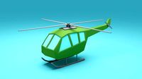 Low-poly cartoon Helicopter - cartoon aircrafts