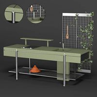 Elmar LIBERA Freestanding module with steel and concrete shelves