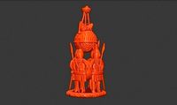 Ivory salt cellar from Benin 3d model