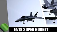 FA18 super hornet low poly