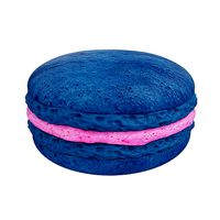 Dark blue macaroon with pink cream