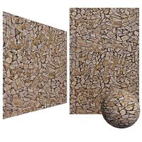 Old Stone Mosaic Wall Cobblestone 6k Tileable CoronaVray