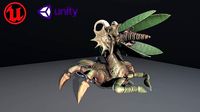 Low poly Model of the character  Flower glutton