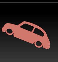 llavero fiat 600 keychain | 3D
