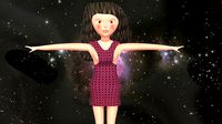 free model of a woman in a dress with textures 39