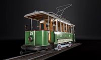 Tram 3D Model Gameready