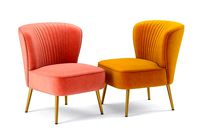 Modern Glam Velvet Armless Chair