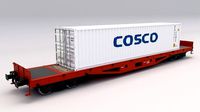 Flat Rail Car Cosco Container
