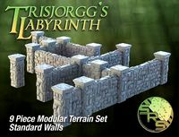 Stone Walls Modular Terrain Set | 3D