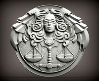 Themis goddess of justice bas-relief for 3d print | 3D