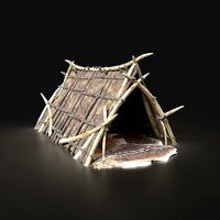 Orcish Shelter Primal Tent Camp Hut House Hunter Survival AAA