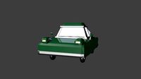 Cartoon Porsche 911 lowpoly