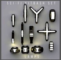 Sci-Fi Light Kitbash set