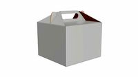 Gable box cardboard food packing 02 white
