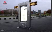 Subway Train Station Map and Direction sign billboard 3D model