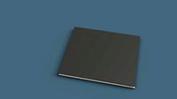 Animation opening cover book and pages inside realistic look