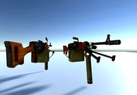 Grenade launcher Gun low poly 3D model