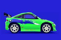 Cartoon Street Race Car