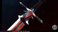 Nazgul Greatsword - fantasy PBR game ready 3d weapon