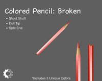 School Colored Pencil Broken