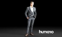 Humano Elegant business man standing and smiling 0101