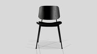 Soborg Metal Base-Model 3061-black lacquered and dark steel