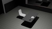 A chair and table Low poly