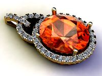 Solitaire with natural gem concept cambodian design