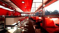 Modular Vintage American Diner Asset Pack Blender FBX UE4