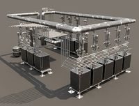 Industrial boiler room