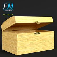 Wooden box for decoupage