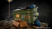 Dumpster prop Game ready asset