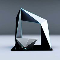 Deconstructed Booth and Counter with LED