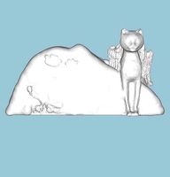 MakeIT Angel Cat Monument Sculpture 3D Model