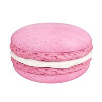 Pink macaroon with white cream