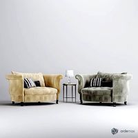 Harlow Silver Cuddle Chair by Horchow