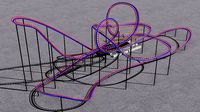 Roller coaster 3D model