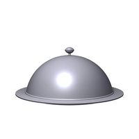 Restaurant cloche cartoon
