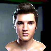 3d model Elvis Presley head